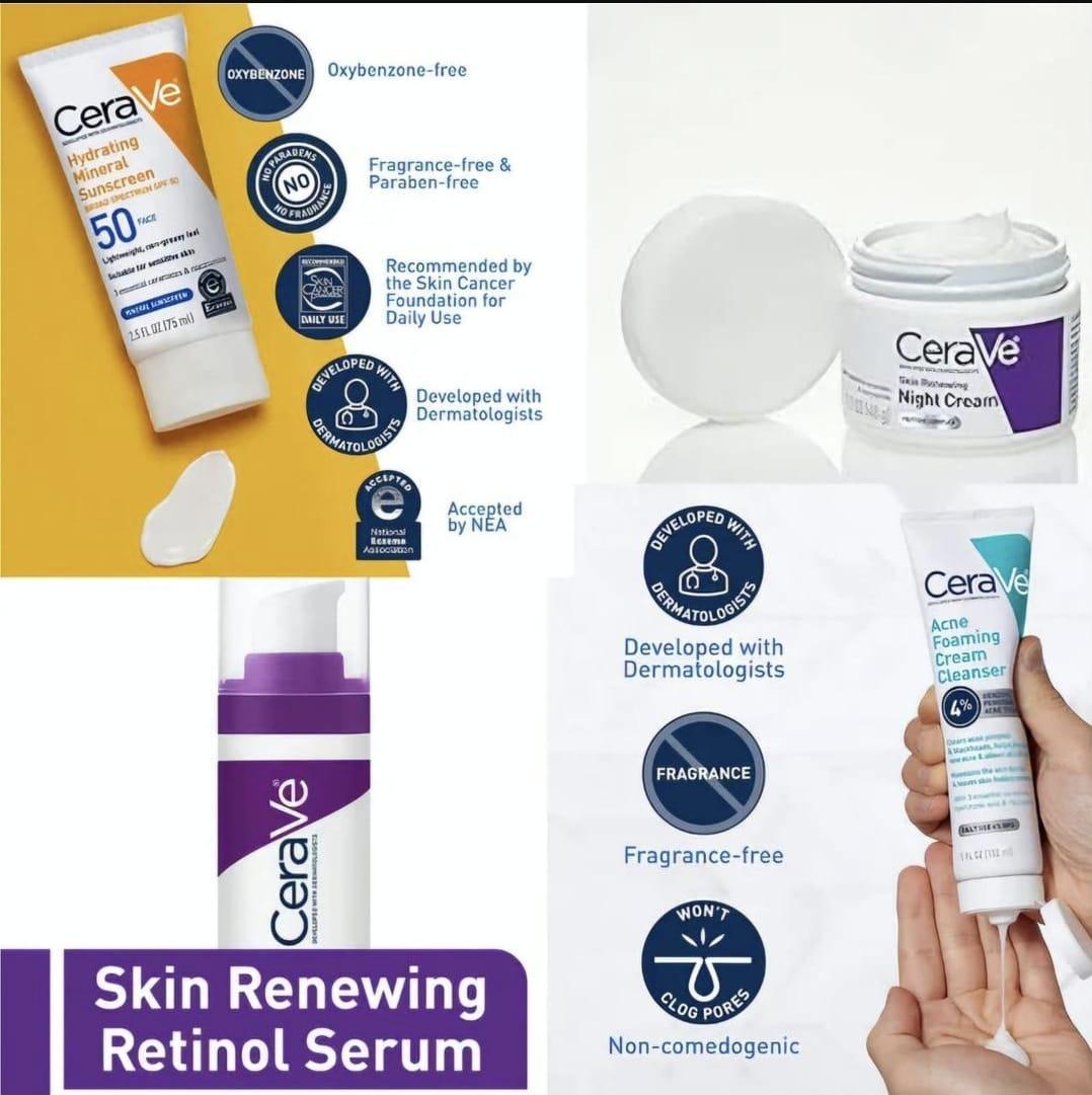 Cerava 4 in 1 skincare bundle