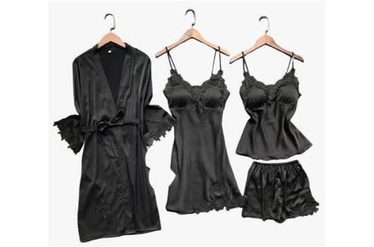Silk Embroiered Comfortable And Lightweight Nightwear Set