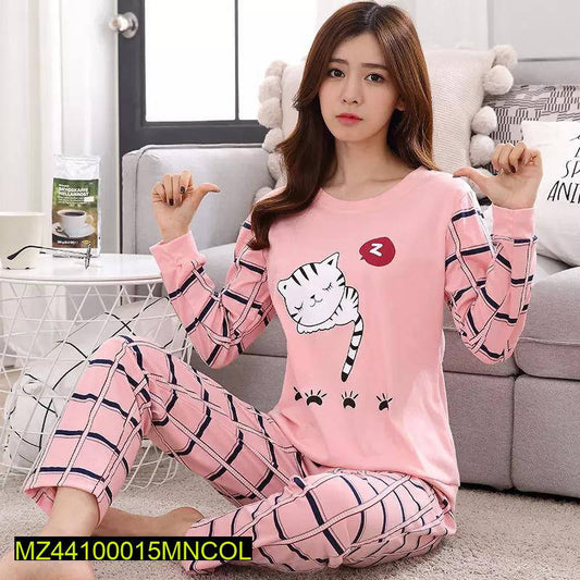 2 Pcs Women Printed Sleepwear