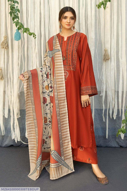 Women Unstiched 3pc Suit