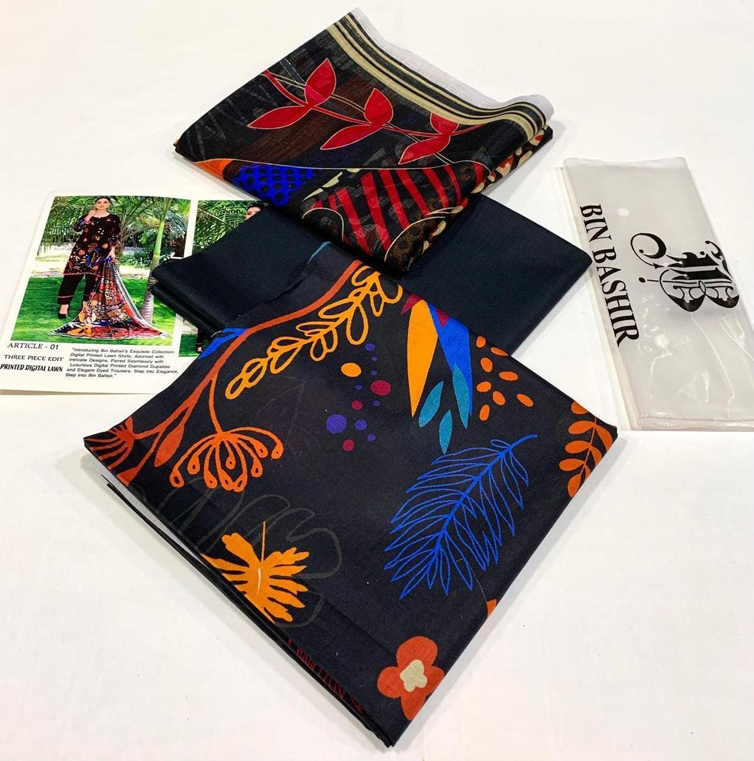 Lawn 3pc Digital Printed Suit