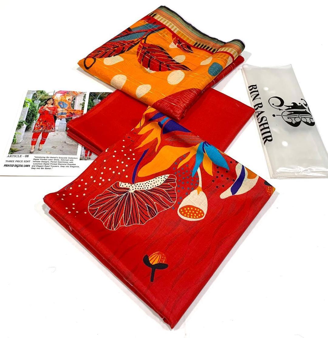 Lawn 3pc Digital Printed Suit